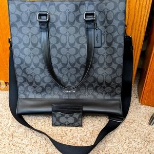 Graham work/computer tote and matching wallet